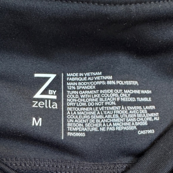 NWT Zella Black Active High Waist Leggings Size Medium - Picture 2 of 6